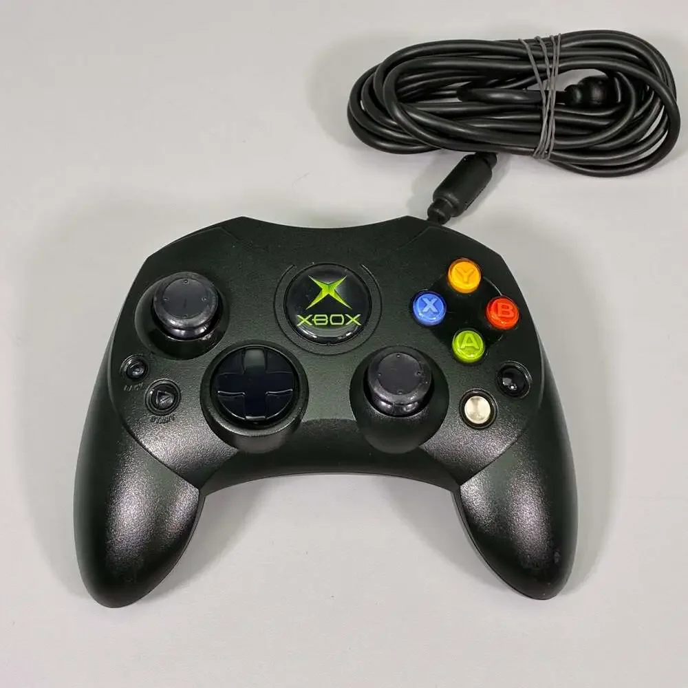 Microsoft Original Xbox Controller S Black Wired Gamepad